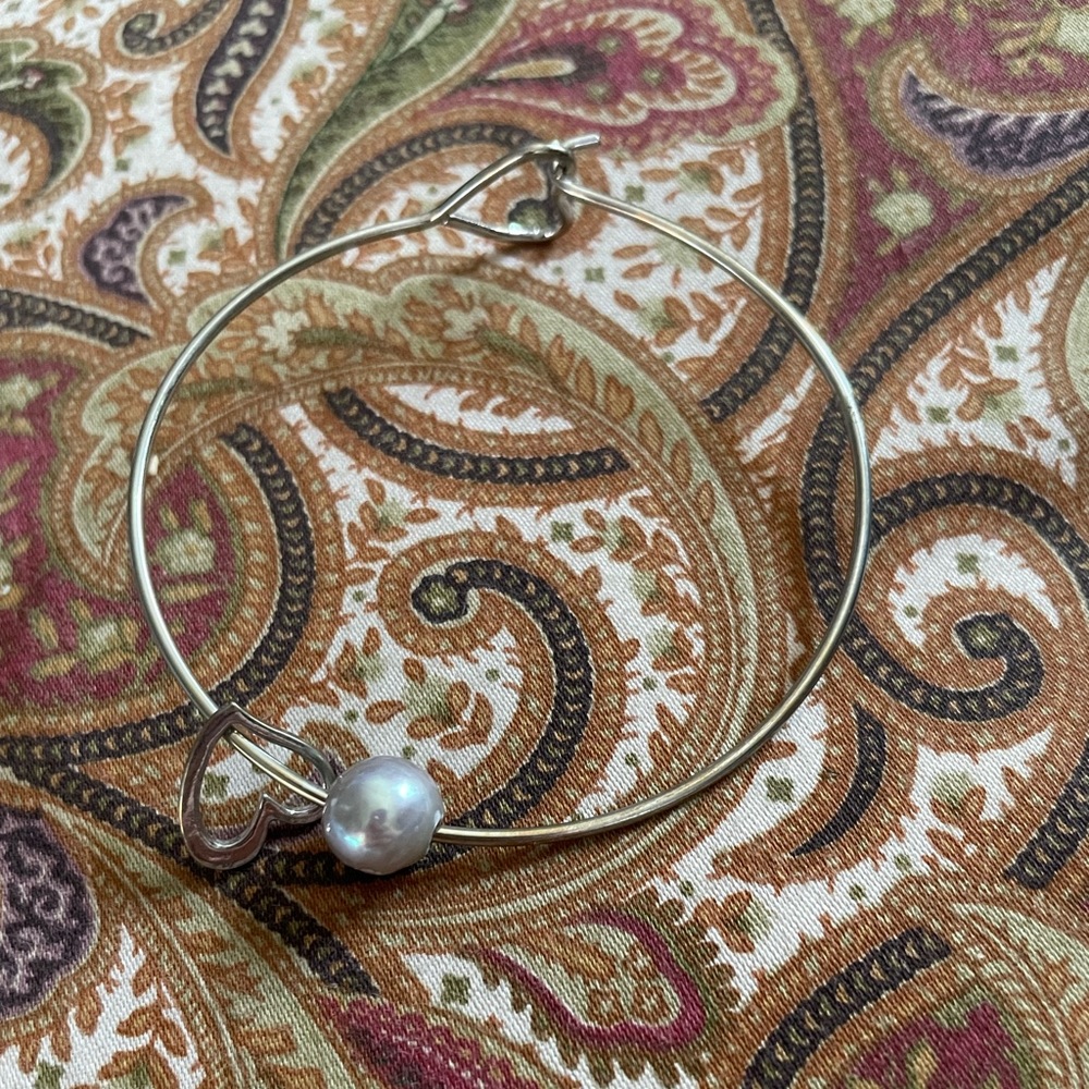 Silver heart bracelet